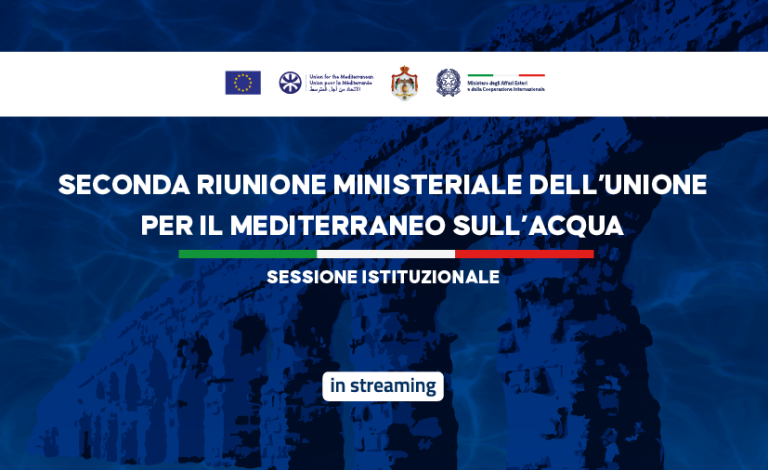 Oggi alla Farnesina la riunione ministeriale dell’Unione per il Mediterraneo sull’Acqua. Il Ministro Tajani partecipa con Commissaria UE per l’Ambiente e il Ministro dell’Acqua della Giordania