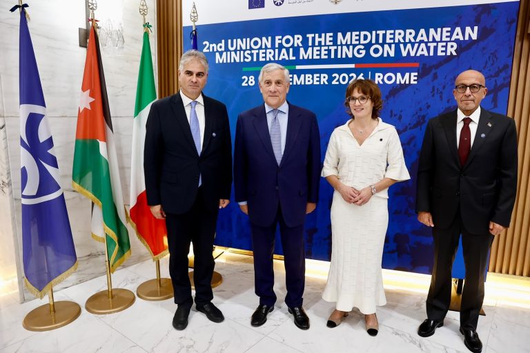 Oggi alla Farnesina la riunione ministeriale dell’Unione per il Mediterraneo sull’Acqua. Il Ministro Tajani partecipa con Commissaria UE per l’Ambiente e il Ministro dell’Acqua della Giordania
