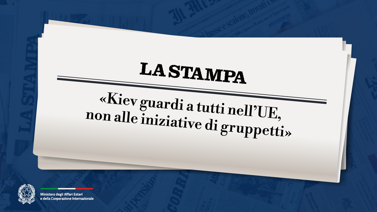Tajani: «Kiev guardi a tutti nella Ue, non alle iniziative di gruppetti»