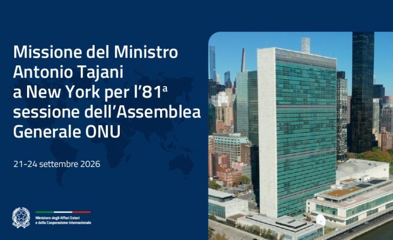 Tajani partecipa alla 81ma Assemblea Generale delle Nazioni Unite (UNGA)