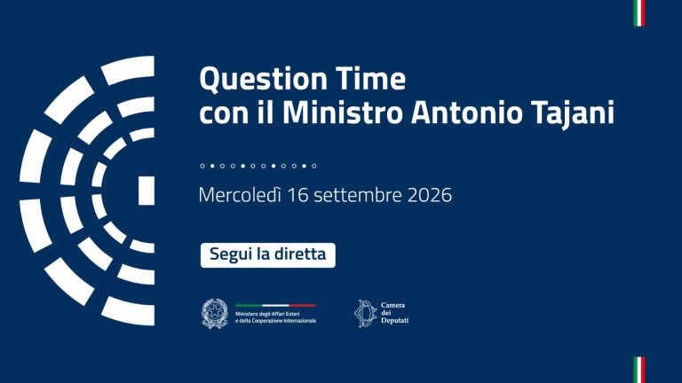 Il Ministro Antonio Tajani partecipa alla sessione di Question Time alla Camera