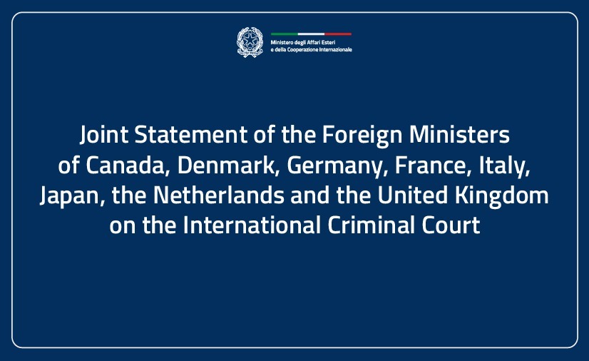 Dichiarazione congiunta dei ministri degli Affari esteri di Canada, Danimarca, Germania, Francia, Italia, Giappone, Paesi Bassi e Regno Unito_eng