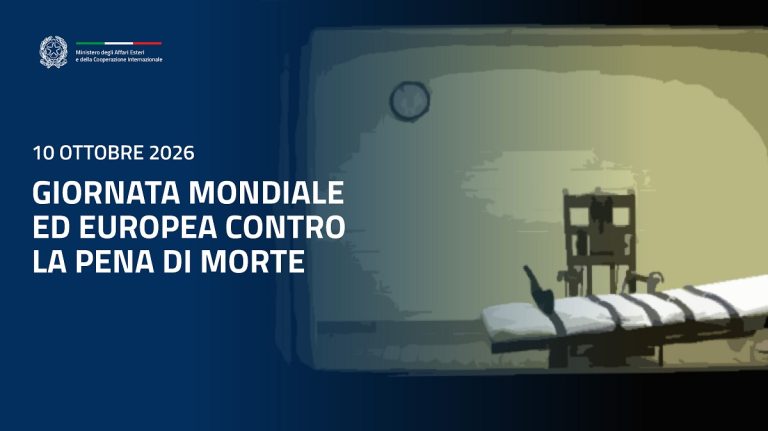 Giornata mondiale ed europea contro la pena di morte. Tajani: l’abolizione della pena capitale una priorità italiana