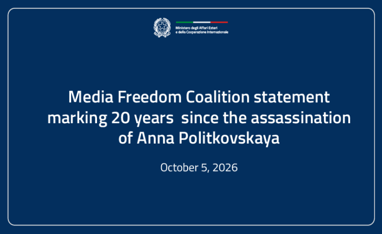 Media Freedom Coalition statement marking 20 years since the assassination of Anna Politkovskaya