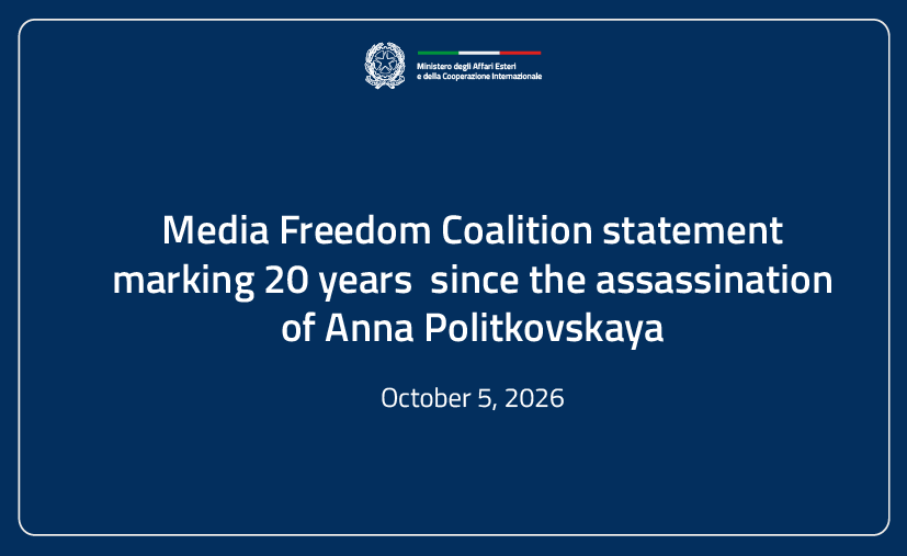 Media Freedom Coalition statement marking 20 years since the assassination of Anna Politkovskaya