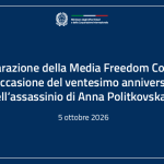 Dichiarazione della Media Freedom Coalition in occasione del ventesimo anniversario dell’assassinio di Anna Politkovskaya