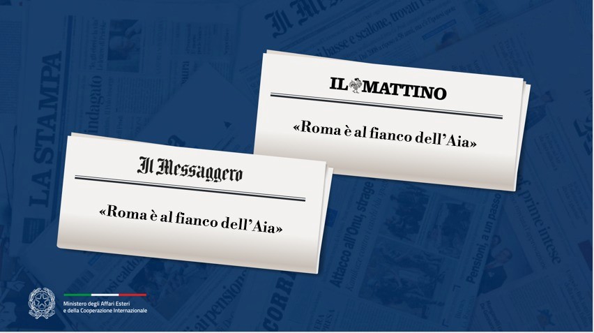 Tajani: «L’Italia sostiene l’Aia»
