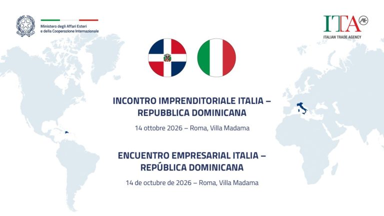 Tajani domani all’incontro imprenditoriale Italia–Repubblica Dominicana con il Presidente dominicano Luis Abinader