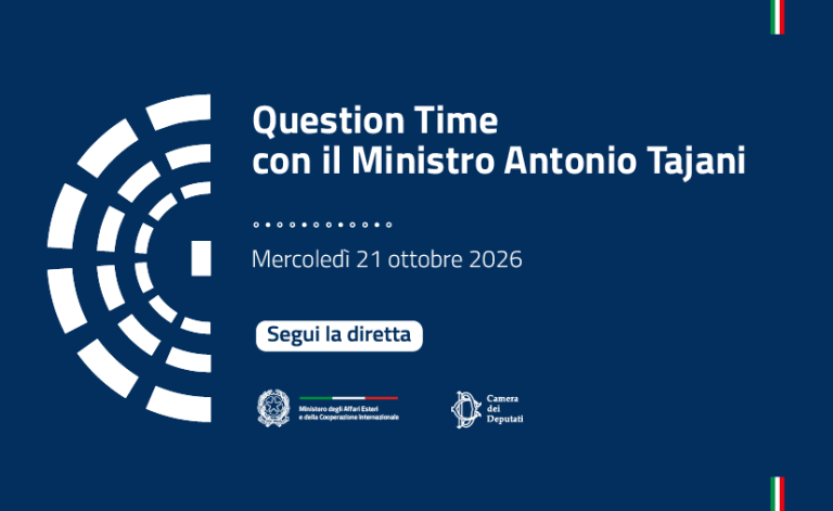 Il Ministro Antonio Tajani partecipa alla sessione di Question Time alla Camera