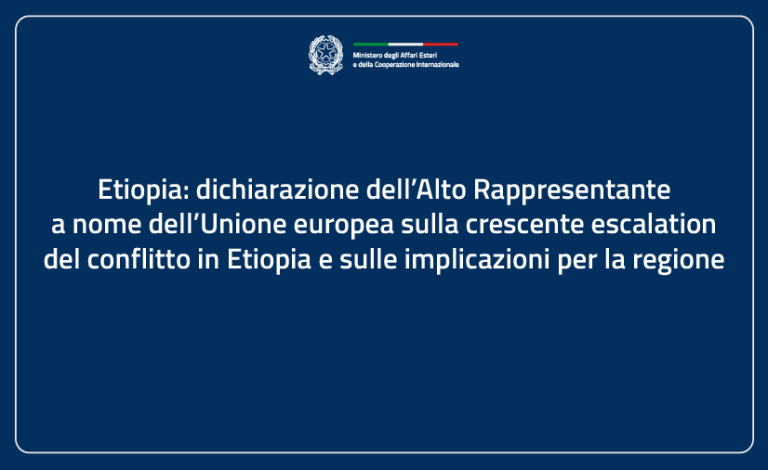 dichiarazione dell’Alto Rappresentante a nome dell’Unione europea