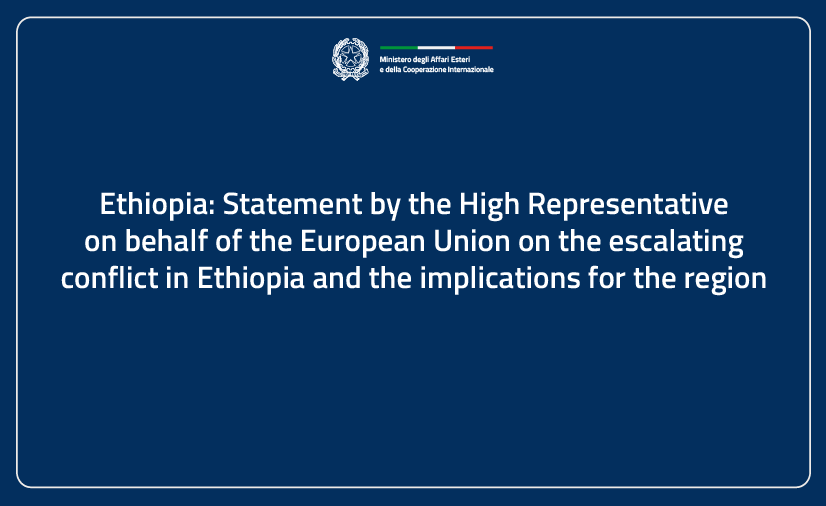 dichiarazione dell’Alto Rappresentante a nome dell’Unione europea ENG